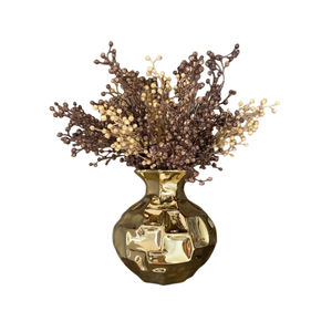Exhibiciones florales para el hogar y la boda Florero de metal dorado de calidad creativa Florero de mesa para uso en la sala de estar al precio más barato - Product Image 5