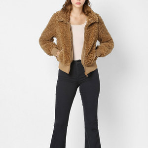 Sudadera con capucha de lana Sherpa para mujer, holgada, ajustada, artículo más vendido, precio al por mayor, aspecto de cremallera, chaqueta de lana Sherpa básica a la moda - Product Image 5