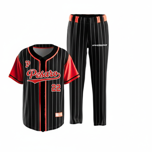 Vente chaude Maillots de baseball personnalisés en polyester respirant Uniformes de sport imprimés Ensemble Style OEM/ODM Vente en gros Commande en gros disponible - Product Image 1