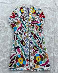 Chaqueta Larga Suzani de Algodón, Chaqueta de Diseño para Mujer, Hermoso Diseño - Product Image 5