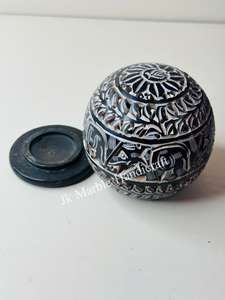 Luxueux noir stéatite bougeoir forme qualité supérieure métal élégant indien sculpture travail cadeau donnant prix de gros - Product Image 5