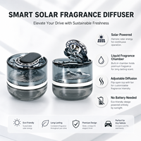 Diffuseur de parfum liquide pour voiture, ventilateur rotatif solaire en plastique, parfum naturel longue durée