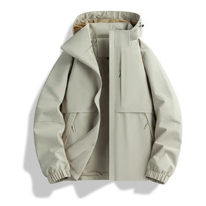 Chaqueta Cortavientos Deportiva Transpirable Personalizable, Chaqueta Cortavientos de Lona Negra con Forro Polar, Chaquetas de Invierno Impermeables de Diseño para Hombre y Mujer - Product Image 1