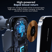 Chargeur de voiture double support Eway 66W magnétique 15W sans fil et port Type-C enfichable Modèle X14S compatible avec tous les smartphones