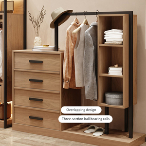 Moderno lujo multifuncional dormitorio almacenamiento piso-pie <span class=keywords><strong>perchero</strong></span> integrado pecho cajones colgador de ropa para la hora de acostarse - Product Image 2