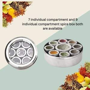 Mini caja de condimentos Masala Dabba de acero inoxidable de primera calidad 100%, herramientas para hierbas y especias, contenedores de tapa de calidad premium - Product Image 5