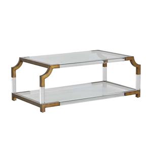 Luxury Modern Eco-Friendly Coffee Table with Metal <b>Frame</b> and Wood for Home Living Room - Product Image 5