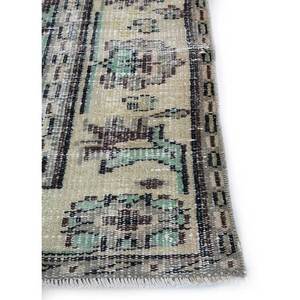 Tapis en laine verte vintage fait main, grand format, style bohème, motif rectangulaire abstrait pour entrée et couloir - Pae-2782 - Product Image 4