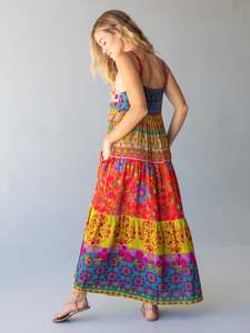 Vestido bohemio de playa de verano rayón viscosa para mujer, ropa de moda con estampado de flores, ropa larga Maxi, vestido informal floral bohemio para mujer - Product Image 2