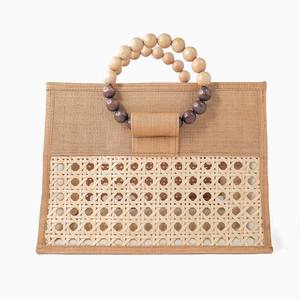 Sac en rotin 2024 best-seller avec poignée en grain de bois fait à la main de fournisseur célèbre - Product Image 5