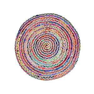 Tapis rond en jute tissé à la main Tapis rond de yoga Prix de gros naturel Tapis rond personnalisé de salon Tapis de sol en jute du Bangladesh - Product Image 2