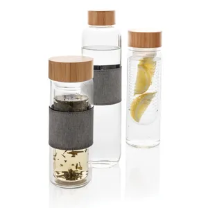 Sustainable Impact Glass Bamboo Bottle Eco-Friendly <b>Drinkware</b> for Merchandising - Product Image 5