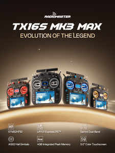 RadioMaster <span class=keywords><strong>TX16S</strong></span> MK3 MAX Émetteur radio 2.4G ELRS 4-en-1 AG01 avec gimbals à effet Hall CNC et écran tactile EdgeTX pour drone - Product Image 4