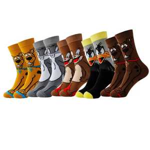 Venta al por mayor de moda personalizada colorido divertido vestido de algodón Calcetines unisex - Product Image 2