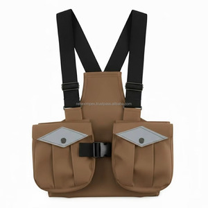 ชุดฝึกสุนัขและอุปกรณ์เกมกลางแจ้งระดับพรีเมียม ผ้าแคนวาสสีน้ำตาลน้ำหนักเบา กันน้ำ ระบายอากาศได้ดี พร้อมช่องใส่ของหลายช่องสำหรับตกปลา - Product Image 1