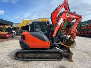 Kubota เครื่องขุดตีนตะขาบ KX080-4ขนาดกะทัดรัด8ตันพร้อมเครื่องยนต์ทรงพลังและรางยาง - Product Image 4