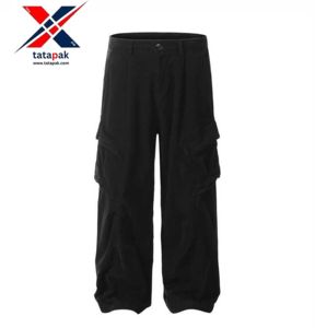 กางเกงคาร์โก้ขาตรงมีหลายกระเป๋าน้ำหนักเบาระบายอากาศได้ทั้งชายและหญิงวินเทจเอวยางยืด - Product Image 6