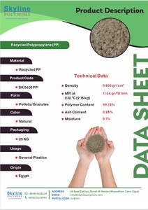Produit en résine plastique de qualité moulage en polypropylène recyclé naturel (R-PP) écologique, qualité film, matériaux de construction - Product Image 2