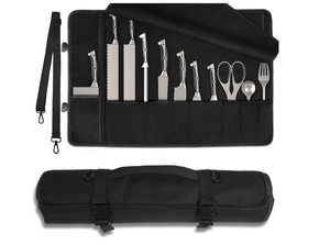 กระเป๋าม้วนหนังทันสมัยปรับแต่งได้เป็นมิตรกับสิ่งแวดล้อมพร้อมอุปกรณ์เสริมสำหรับเชฟแบบมีหัวเข็มขัด - Product Image 5