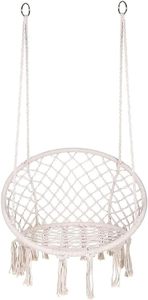 Chaise moderne en macramé balançoire suspendue hamac en corde de coton pour intérieur extérieur chambre à coucher patio utilisation pour chats et propriétaires d'animaux domestiques - Product Image 5