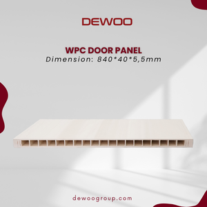 Panel de puerta hueco Dewoo Vietnam 100% WPC de 40 mm, impermeable, para puerta interior - Product Image 2
