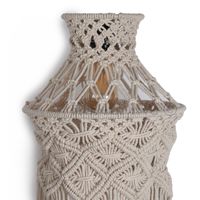 Abat-jour en macramé bohème personnalisé, cordon en coton écologique, lustre fait main, décoration intérieure, salon, occasions de baptême