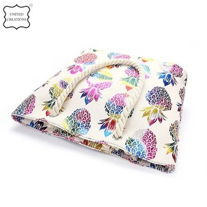 Sacs à main à bandoulière imprimés de grande capacité personnalisés Sacs fourre-tout pour femmes avec corde de coton Sac bio de grande capacité de poche - Product Image 3