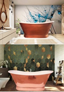 Baignoire en acier inoxydable finition cuivre de forme personnalisée en gros pour la décoration de salle de bain et de cuisine approvisionnement d'exportation dans le monde entier - Product Image 6