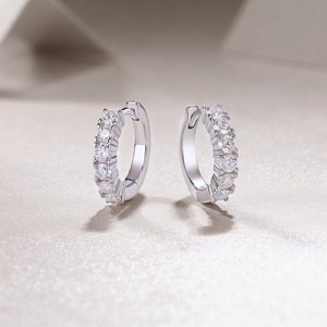 Wholesale Premium Quality <b>Moissanite</b> Diamond <b>Earrings</b> with Brilliant Sparkle Shine Perfect for Women Wedding Party and Gift Use - Product Image 5