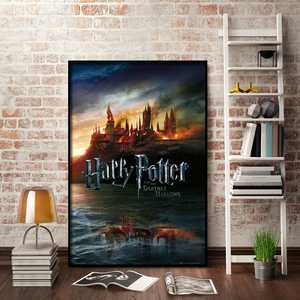 โปสเตอร์ผ้าใบสไตล์โมเดิร์นสำหรับแฮร์รี่ พอตเตอร์และเครื่องรางยมทูต 7 ชิ้น สำหรับติดผนัง - Product Image 2