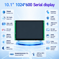 Pantalla Inteligente TDO de 10.1 Pulgadas, 1024x600, RS485/RS232/5VTTL UART Serial, IPS TFT LCD, 600nits de Alto Brillo para HMI, Máquinas Quirúrgicas