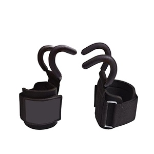 Crochets de musculation antidérapants avec sangles de soutien pour les poignets, poignées rembourrées pour la musculation, équipement d'entraînement de force - Product Image 1