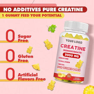 Integratore Sportivo per Palestra, Creatina Monoidrato Micronizzata in Gommose con Collagene e BCAA per la Crescita Muscolare e il Supporto della Forza - Product Image 2