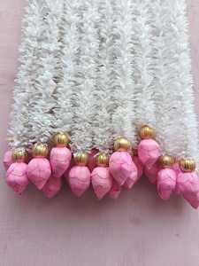 ดอกจัสมินเนื้อนุ่มและดอกตูมบัวของตกแต่งฉากหลังแต่งงานแบบ Mala ดูเป็นธรรมชาติสำหรับงานแต่งงานแบบอเมริกัน & การตกแต่งเสื้อคลุม - Product Image 2