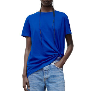 Verano 2025, venta al por mayor, camiseta gráfica de alta calidad para mujer, ropa informal de talla grande 5XL para mujer, camisetas de colores lisos para mujer - Product Image 1