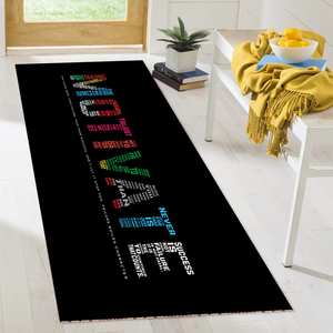 Tapis imprimé avec des citations positives : Tapis uniques pour le succès, pour la décoration de bureau et de salon, avec tapis à poils doux - Product Image 3
