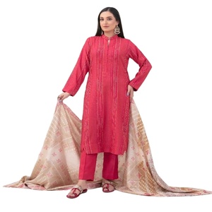 Colección de césped pakistaní-Vestido de fiesta Hermoso y elegante Ropa informal Pakistán e indio Vestido de Panjabi de césped de 3 piezas para mujer - Product Image 1