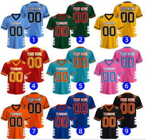 Uniforme de football américain avec logo personnalisé respirant de haute qualité Maillot de football américain personnalisé 100% polyester - Product Image 2