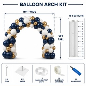 <b>Balloon</b> Arch Kit 10ft Adjustable <b>Balloon</b> Stand Water Fillable Base Party <b>Decorations</b> for Birthday Wedding Graduation Baby Shower - Product Image 5