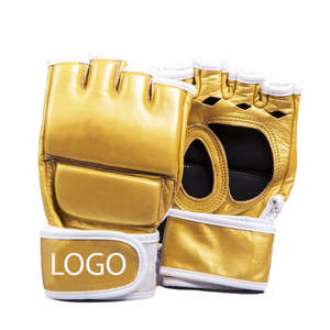 Support de poignet le plus vendu pour l'entraînement au Muay Thai, demi-doigts en cuir, prix abordable, gants de boxe pour hommes, gants de MMA pour hommes - Product Image 1