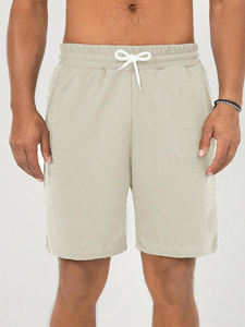 Venta al por mayor 100% algodón pantalones cortos para hombre más tamaño largo personalizado 3D puff impreso Logotipo de peso pesado con bolsillos laterales para hombre Jogger - Product Image 3