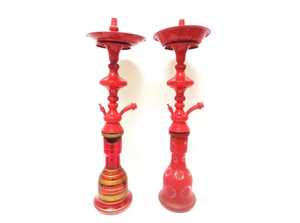 Mini juego de Cachimba de acero inoxidable egipcio de lujo de alta calidad con acabado de espejo, juego completo pintado a mano con lunares coloridos - Product Image 3