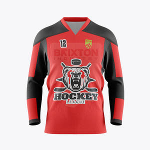 OEM Custom Team Ice Hockey Uniforms Sublimation Printed Breathable Quick Dry Jersey Set - Product Image 1
