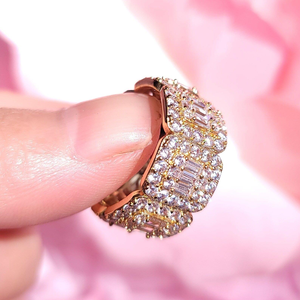 Anillo de Hip Hop de moda de oro de 10K y 18K de lujo para hombre VVS Lab Grown Full Diamond Redondeado Alfabeto Bodas clásicas Otros disfraces IGI - Product Image 6