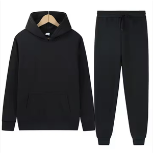 Survêtement décontracté pour hommes, ensemble tricoté à capuche respirant, sweat-shirt deux pièces d'usine, tenue de sport personnalisée, tenue de jogging, OEM - Product Image 1