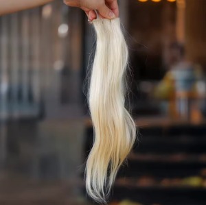 Extensiones de Cabello Humano Brasileño Original de Fábrica Más Populares, Pre-Adheridas, Estilo 1b Negro, de Una Sola Capa, con Puntas - Product Image 1