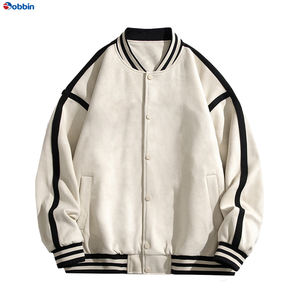 Veste de baseball rétro personnalisée à la mode, veste universitaire brodée, col montant décontracté pour hommes et femmes, options de tailles plus grandes - Product Image 1