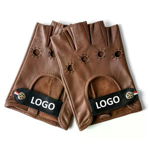 Gants de conduite demi-doigt à la mode en peau de daim et peau de chèvre Logo personnalisé Prix raisonnables Nouveau design - Product Image 1