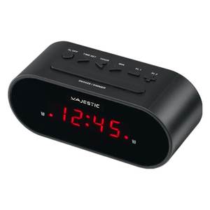 Réveil intelligent Majestic SVE 235 Nouvelle version noire - Horloge de table avec fonctions intelligentes - Product Image 1