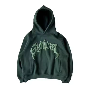 A granel 100% algodón Puff impresión Streetwear pulóver Sudadera con capucha fabricantes logotipo personalizado de gran tamaño Puff impresión sudaderas con capucha - Product Image 3